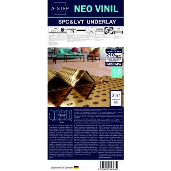 Подложка-гармошка A-Step Neo Vinil - из экструдированного пенополистирола для винилового пола — фото 2